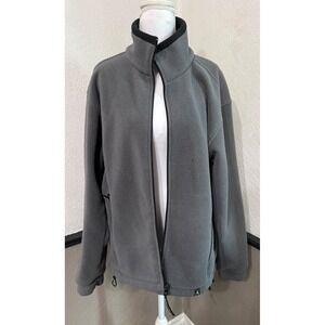 Avalanche Wear Mens Medium Gray Zip Up Jacket 100% Polyester Lightweight Outdoor
